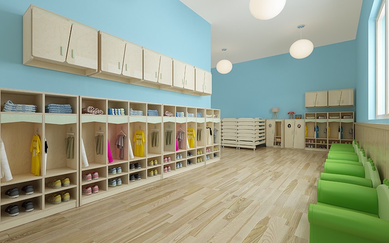 幼兒園家具樺木兒童寢室